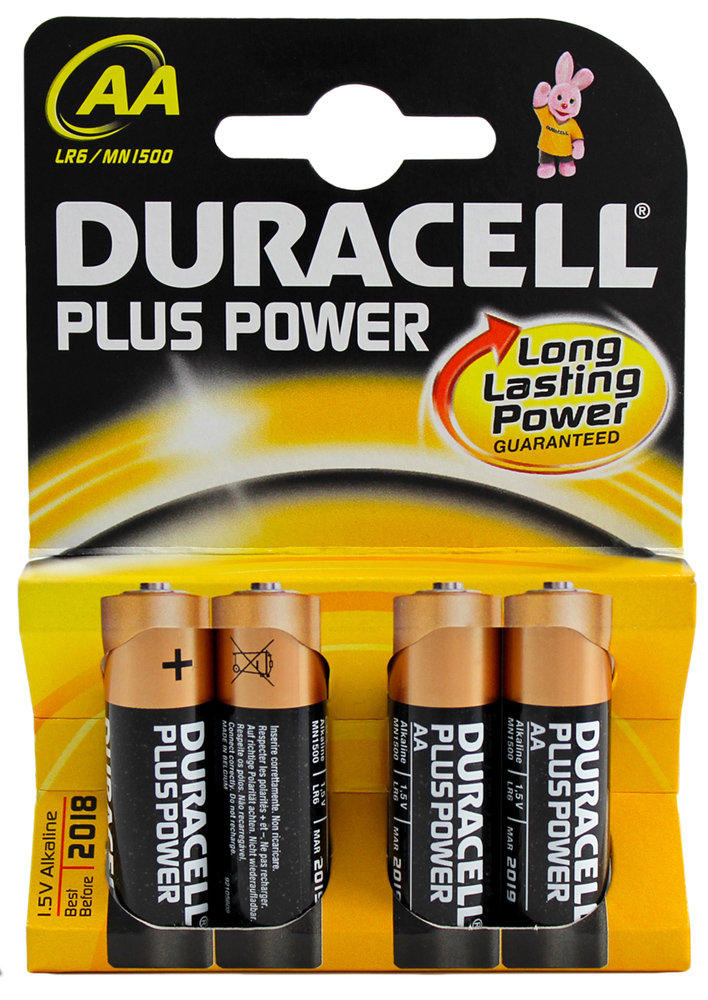 Piles LR6 AA alcaline 1,5V Duracell Basic