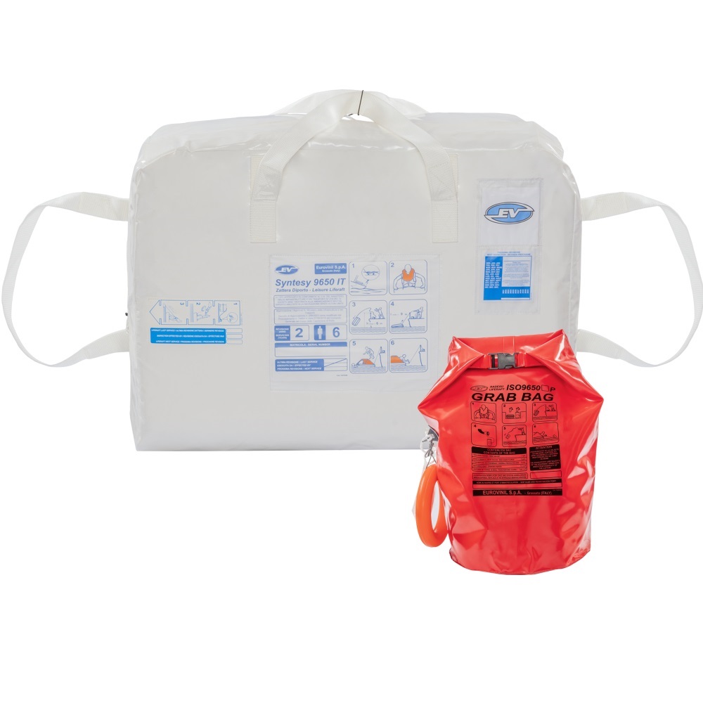 Life Raft Over 12 Mile Eurovinil ISO 9650 + Grab Bag - Eurovinil rafts ...