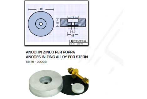 Zinc anode for stern