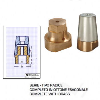 Ogive Zinc Anode Complete with Hex Brass