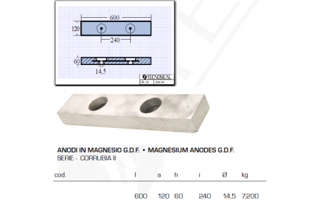 GDF Magnesium Anode Corrubia II series