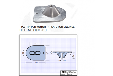 Plate for Mercury Engines 20 HP