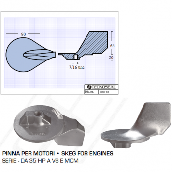 Fin for 35 HP to V6 and MCM Series Engines
