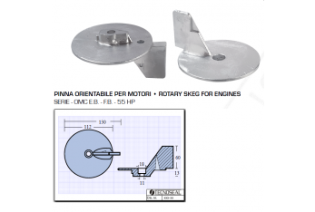 Adjustable fin for OMC 55 HP engines