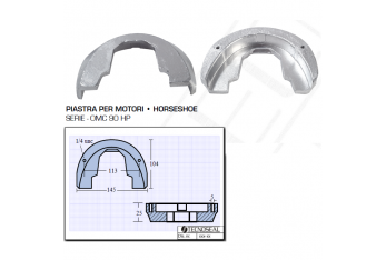 Plate for Horseshoe OMC 90 HP engines