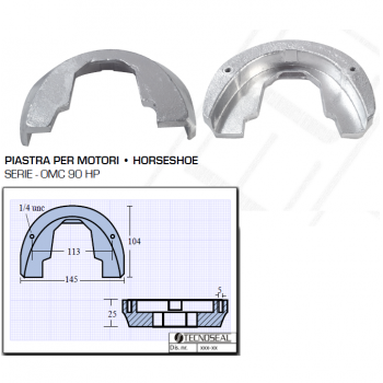 Plate for Horseshoe OMC 90 HP engines