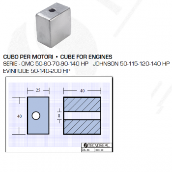 Cube for OMC engines Johnson Evinrude