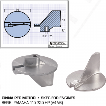 Fins for Yamaha 115 225 HP engines