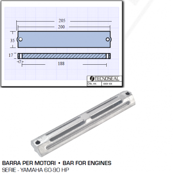 Bar for Yamaha 60 90 HP engines