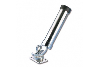 Swivel Rod Holder Flat Base Chromed Brass