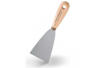 Stainless steel spatula with wooden handle