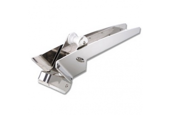 Bow roller with stainless steel flap