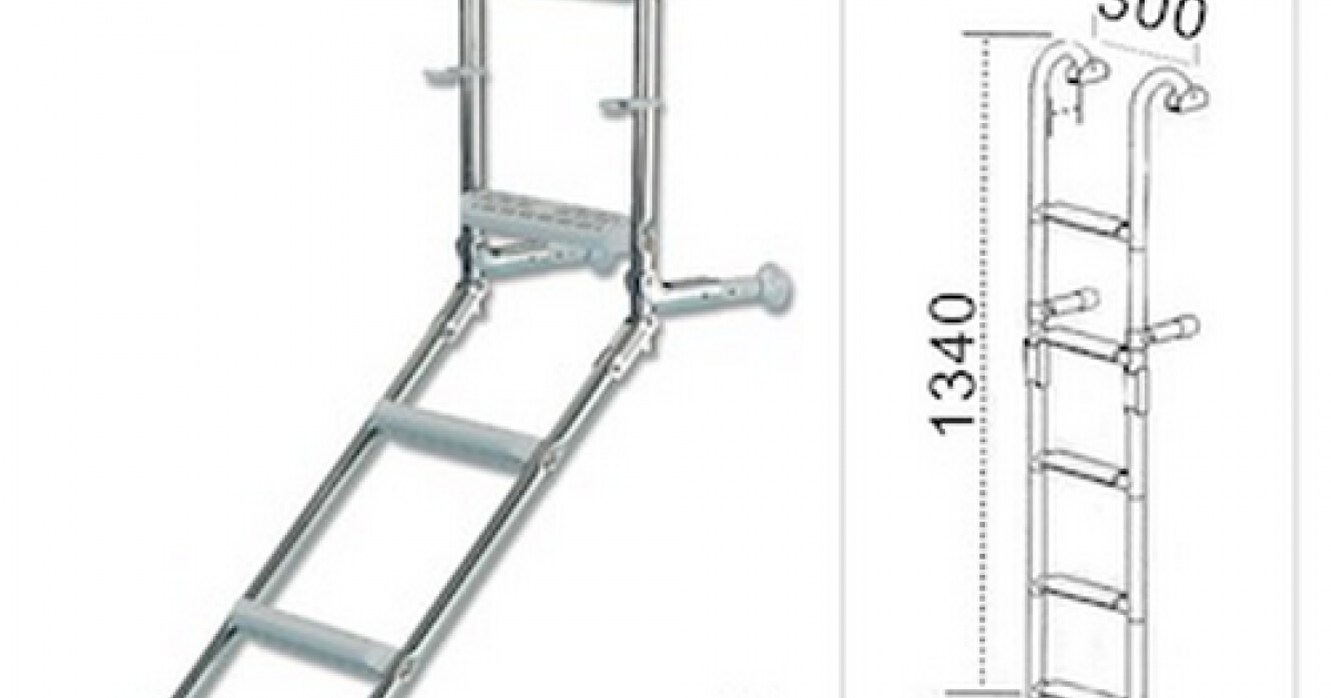 Folding ladder Confort 180 ° - Stern and bow ladders - MTO Nautica Store