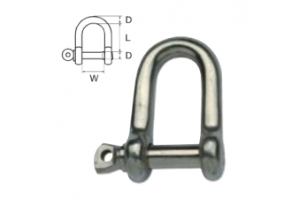 Standard shackle in AISI 316 stainless steel