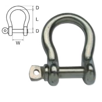 Omega Cetra Lyre Shackle in AISI 316 Stainless Steel