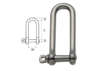 Long shackle in AISI 316 stainless steel
