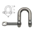 Standard shackle with captive pin axis in stainless steel
