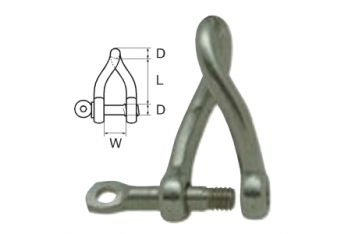 Twisted Shackle in AISI 316 Stainless Steel