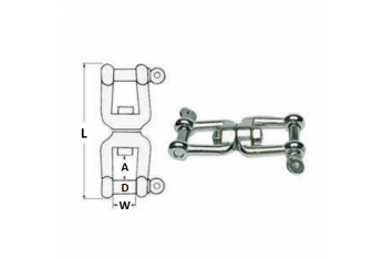 Swivel Grillo Grillo in AISI 316 Stainless Steel