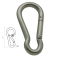 Standard carabiner in AISI 316 stainless steel