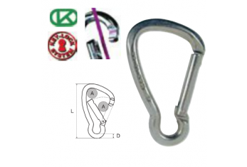 KONG Standard Wide carabiner in AISI 316 Stainless Steel