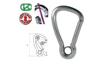 Carabiner KONG Eye Wide C / Eye in AISI 316 Stainless Steel