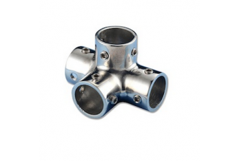 Three Axes Corner Fitting Four Outlets Stainless Steel
