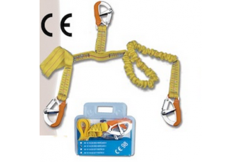Elastic Umbilical Strap Three Carabiners CE Approved