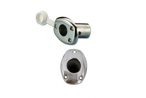 Flush-mounted base for flagpoles