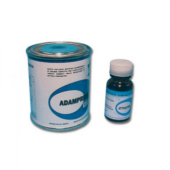 Two-component adhesive for rubberized fabric