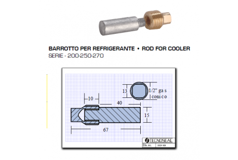 Volvo Penta Series 200-250-270 Refrigerant Barrel