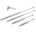 Telescopic Gas Springs in AISI 316 Stainless Steel Ball Attachments