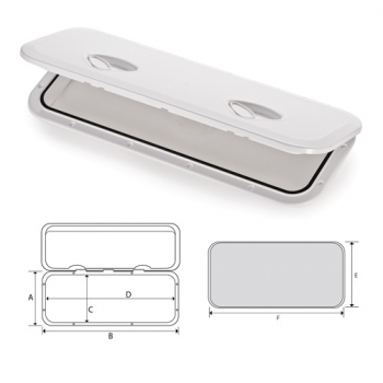 Walkable door in ABS with Covered Screws 243x607 mm