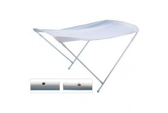 Sun awning canopy in white painted aluminum