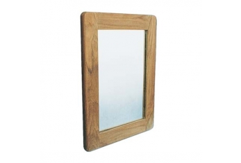 Mirror with real teak wood frame