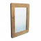 Mirror with real teak wood frame