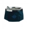 MARINE BUSINESS Windproof Ashtray In Stainless Steel and Blue Alcantara