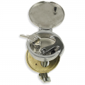 Chromed brass flush hatch lock Ø mm.84