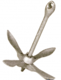 Galvanised grapnel anchor