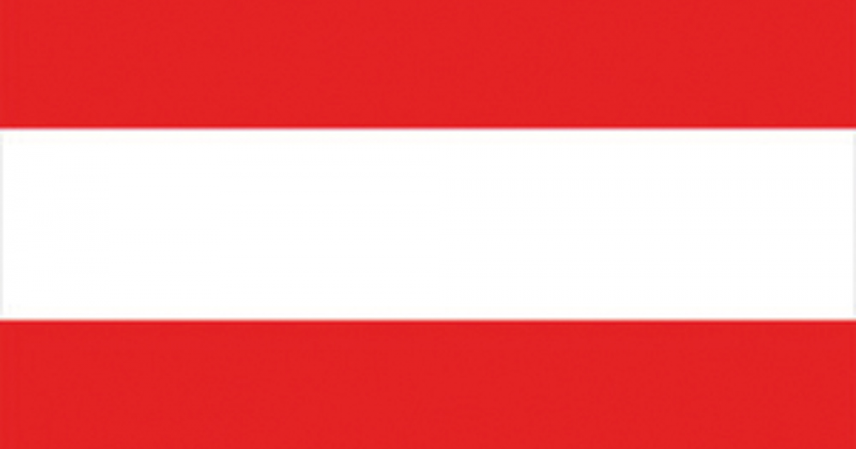 Drapeau de Bateau autrichien 30 x 45 cm AZ FLAG Pavillon Nautique Autriche 45x30cm