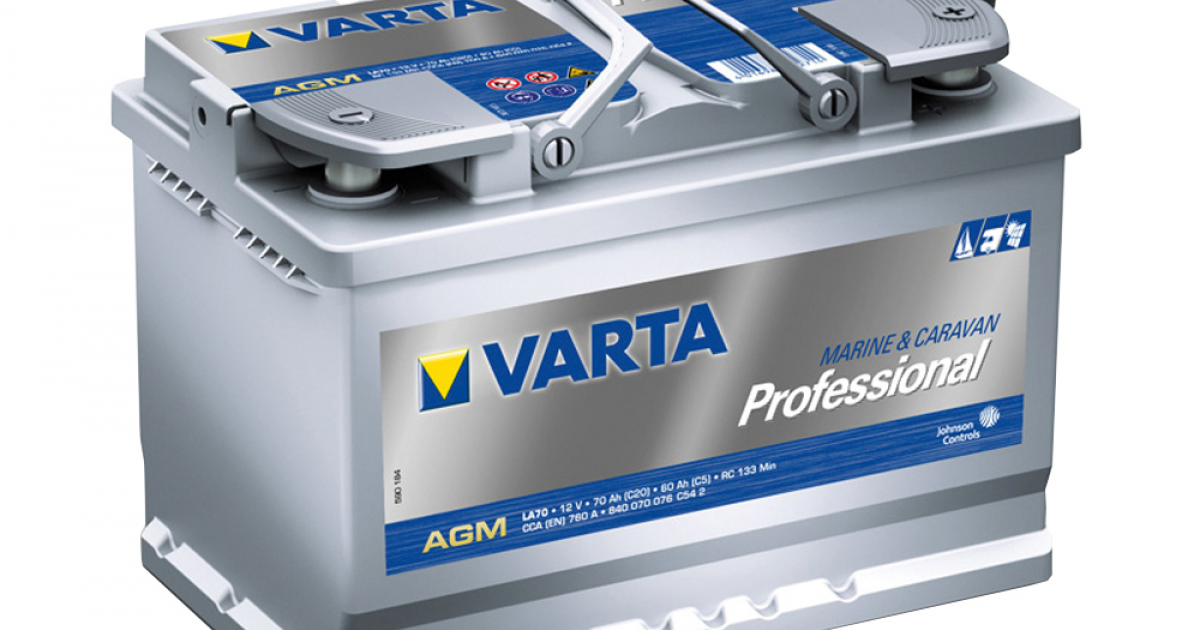 Varta Dual Purpose Agm AGM Battery. LA70. 65Ah - 760A(EN) 12V. Case L3  (278x175x190mm) - VT BATTERIES