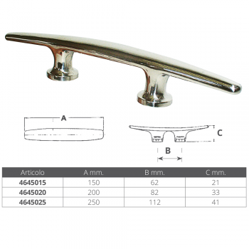 Cleat Cleat 316 Stainless Steel Mirror Polished