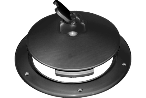 Inspection hatch w/cover black 315 x 270 mm 