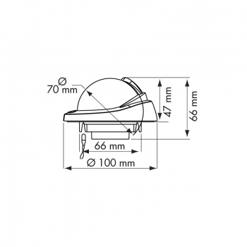 Offshore 75 Recessed Compass For Horizontal Planes