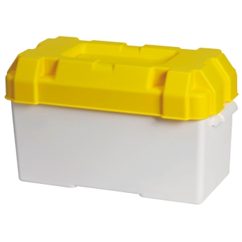 Battery box white/yellow moplen 120 A 