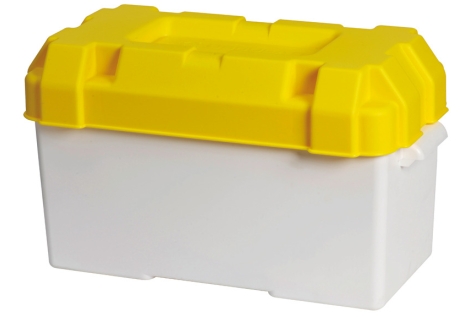 Battery box white/yellow moplen 120 A 
