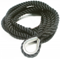 Black mooring rope inox thimble mt.15