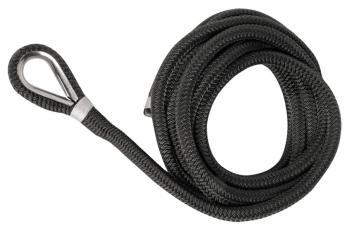 Spliced mooring line black 10 mm x 6 m 
