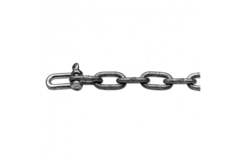 Pack 5 mt. Genoese Hot-Dip Galvanized Chain Complete with Grillo