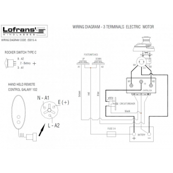 Lofrans Control Box Remote Control for Windlass Windlass